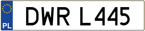Trailer License Plate